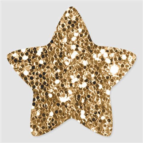 Gold Glitter Star Sticker