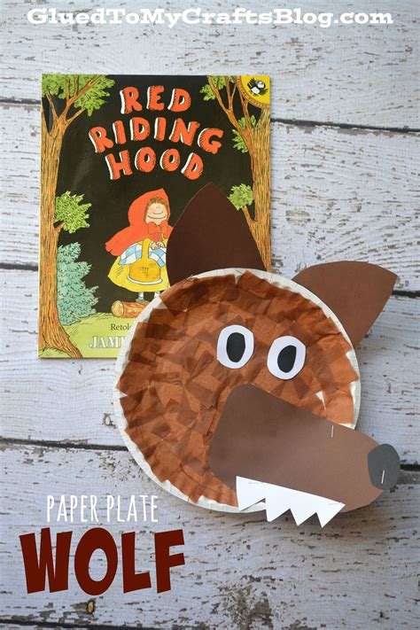 Paper Plate Wolf Childrens Book Inspired Kid Craft Idea Fairy