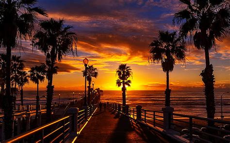Sunset Beach California Hd Wallpaper Peakpx