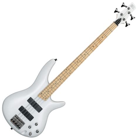 Discontinued Ibanez Sr300m Bass Guitar Maple Piano White At Gear4music