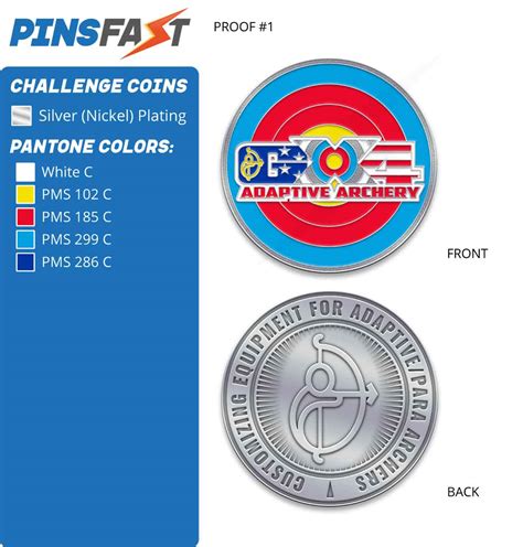 100 Adaptive Archery Challenge Coins Pins Fast