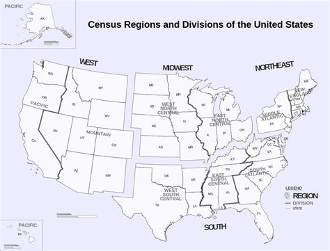 Filecensus Regions And Division Of The United Statessvg Wikimedia
