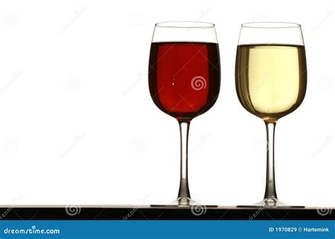Glasses Of Red And White Wine Royalty Free Stock Images Image 1970829
