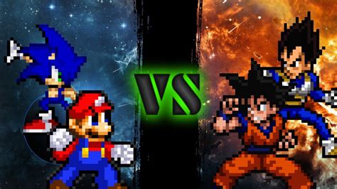 Mario And Sonic Vs Goku And Vegeta Youtube