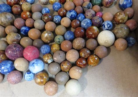 Clay Marbles Lot Of 130 Assorted Colors Etsy