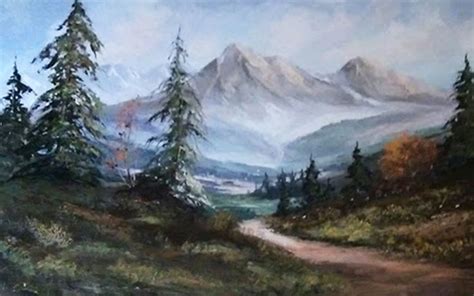 Untitled Painting 52x28 By Caroll Forseth Oil On Canvas Landscape