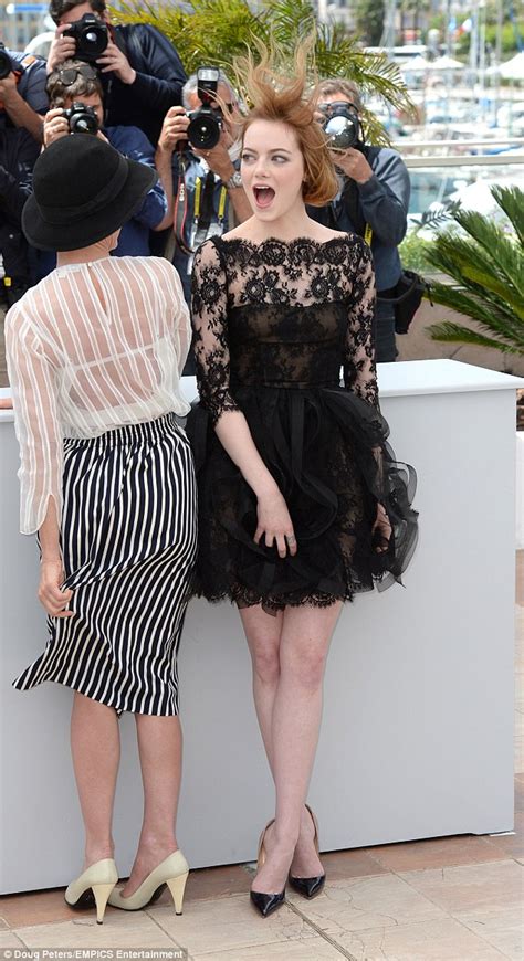 Emma Stone Falls Victim To The Wind At The Irrational Man Cannes Photo