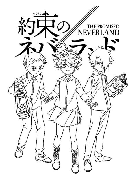 10 Desenhos De Norman The Promised Neverland Para Imprimir E Colorir