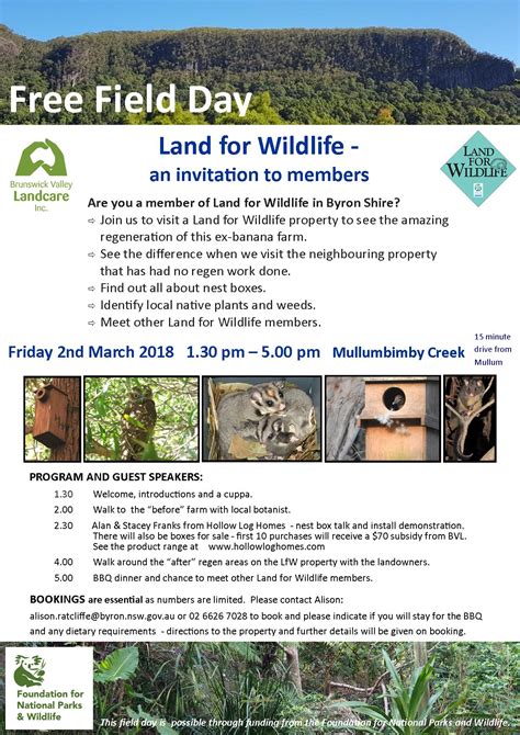 Land For Wildlife Field Day Nestboxes Brunswick Valley Landcare
