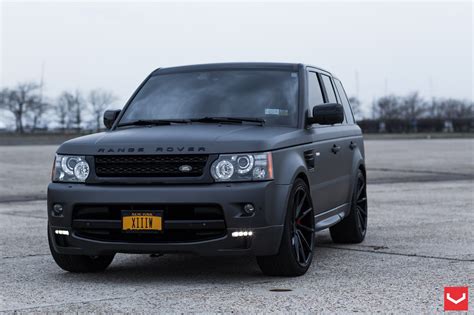 Black On Black Matte Land Rover Range Rover Sport With Custom Rims