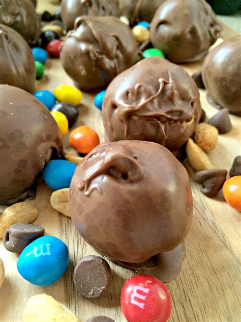 Put it all together, give it a good stir, then remove the rod, which is. M&M's® Crispy Peanut Butter Balls Recipe