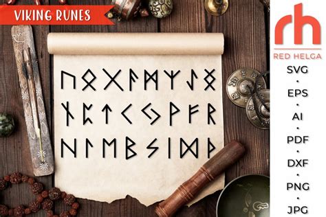 Viking Runes Svg Runic Alphabet Cut File Nordic Symbol Dxf