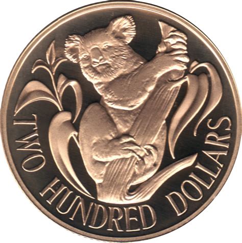 200 Dollars Elizabeth Ii 3rd Portrait Koala Gold Bullion Coin