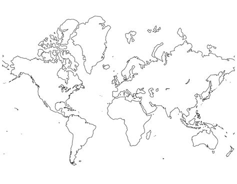 Mapa Mundi Para Colorir World Map Diagram Outdoor Maps Drawings My