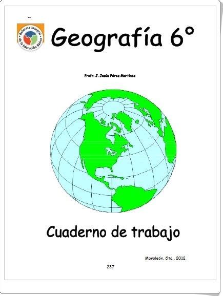 56 y 62 del atlas de geografía universal y realizar las actividades que se piden en el libro en. "Geografía 6º" (Cuaderno de trabajo) | Enseñanza de la ...