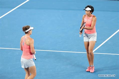 in pics australian open women s doubles semifinal match xinhua english news cn