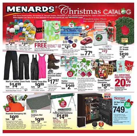 Menards Weekly Ad Catalog November 4 15 2015 Christmas Décor Sale