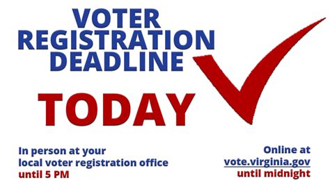 virginia voter registration deadline quickly approaching wcyb