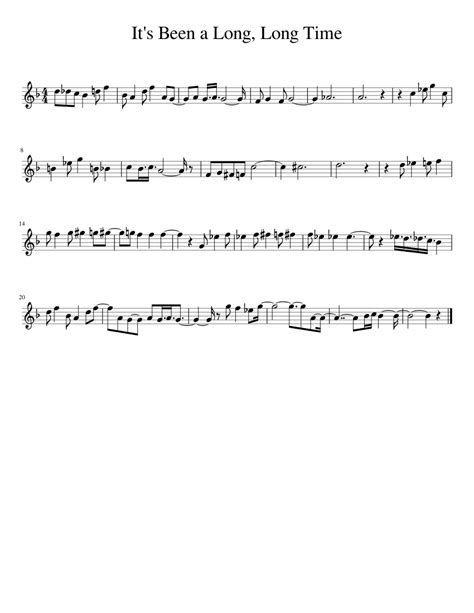 Its Been A Long Long Time Sheet Music For Trumpet In B Flat Solo