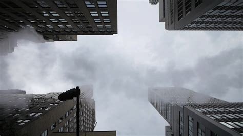 New York Skyline Smoke From Street Aerial View Stock Video Footage 00