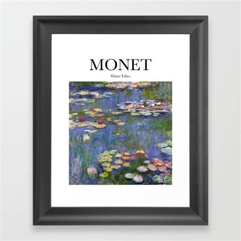 Monet Water Lilies Framed Art Print By Artily Society6