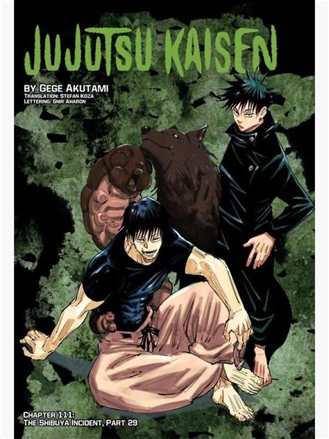Toji Fushiguro And Megumi Fushiguro Jujutsu Kaisen Manga Cover Art
