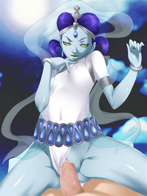 Rule 34 Apsaras Megami Tensei Ass Visible Through Thighs Blue Hair