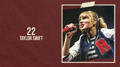 Taylor Swift 22 Taylors Version Lyric Video Hd Youtube