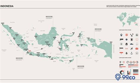 Gambar Peta Indonesia Dilengkapi Nama 38 Provinsi