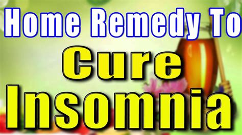 Home Remedy To Cure Insomnia Ii नींद न आने का घरेलू उपचार Ii Youtube