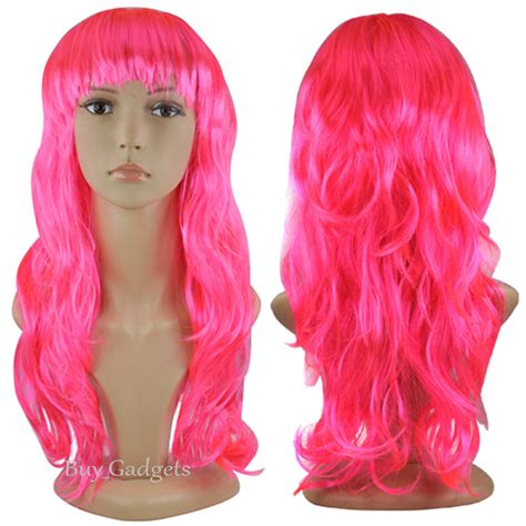 Womens Ladies Long Wavy Curly Fancy Dress Cosplay Wigs Pop Party