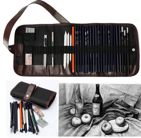 Sketch Pencil Set Charcoal Pencil Eraser Kit For Drawing Sketching