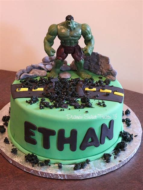 Ethans Hulk Cake Hulk Cakes Hulk Birthday Cakes Hulk Birthday Parties