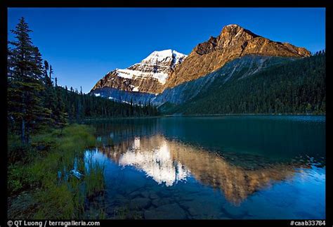 Picturephoto Cavell Lake And Mt Edith Cavell Early Morning Jasper