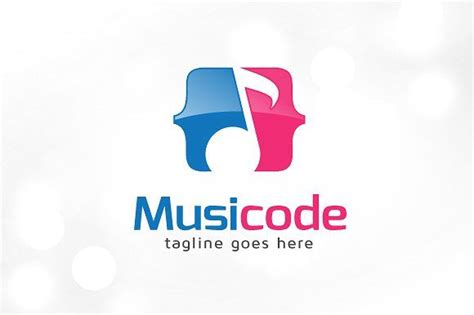 Music Code Logo Template Logotipos