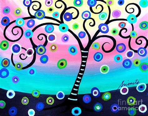 Whimsical Tree Of Life Painting By Pristine Cartera Turkus
