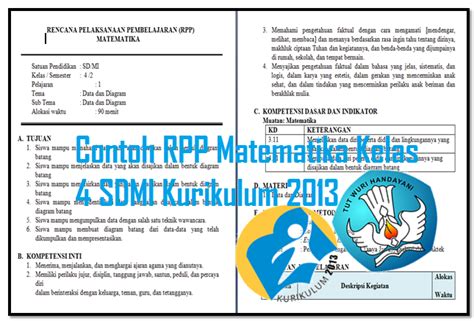 Contoh Rpp Matematika Kelas 4 Sdmi Kurikulum 2013 Id Guru Indonesia