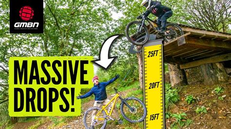 How To Ride Huge Mountain Bike Drop Offs Youtube