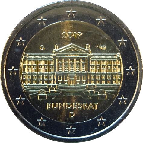 2 Euros Bundesrat République Fédérale Dallemagne Numista
