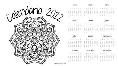 Calendarios Anuales Imprime Y Organiza