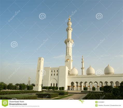 Mezquita De Abu Dhabi Sheikh Zayed White En Los Uae Imagen De Archivo