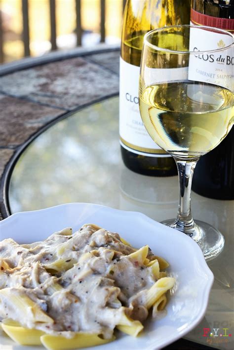 Once the pasta is cooked, drain the pasta and reserve about ½ cup of pasta cooking water. Creamy Wine Italian Slow Cooker Chicken - Pasta Dish • FYI ...