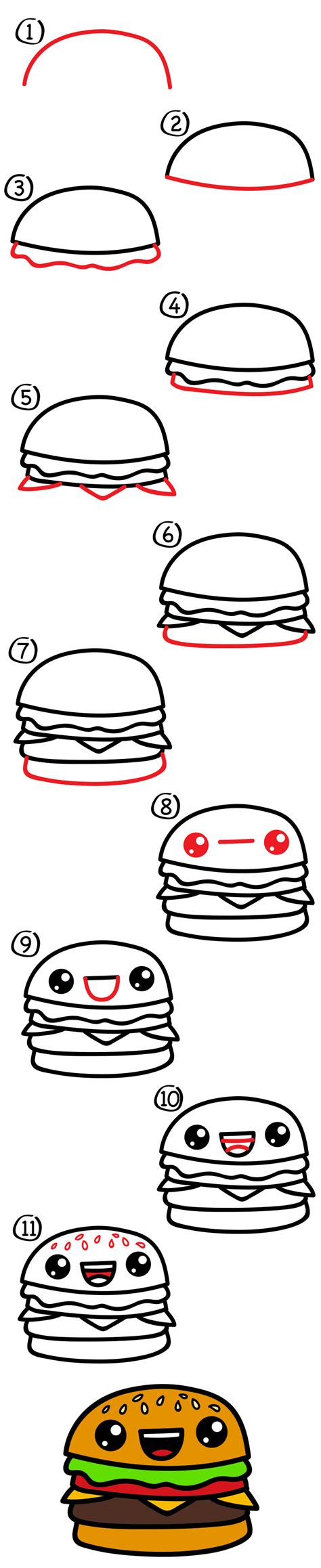 How To Draw A Funny Cheeseburger Art For Kids Hub Art For Kids