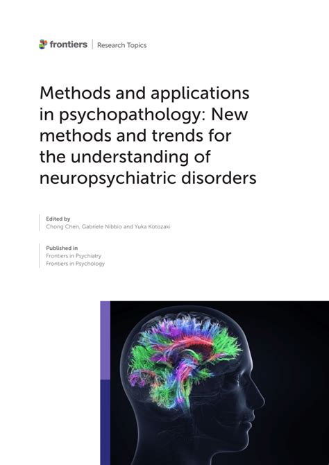 Pdf Methods And Applications In Psychopathology New Methods And Trends For The Understanding