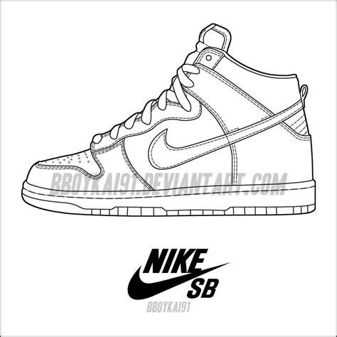 Nike Dunk High Sb Template By Bboykai91 On Deviantart