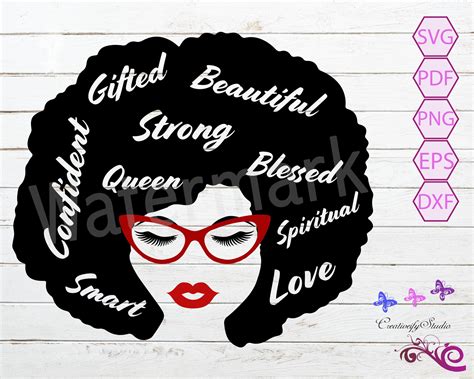 African American Woman Svg Afro Svg Black Woman Svg Afro Woman Svg