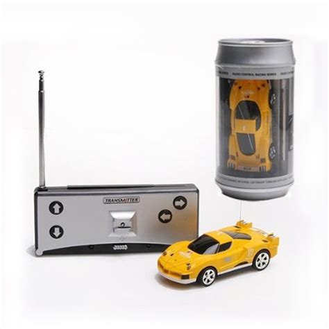 Coke Can Mini Rc Car Radio Remote Control Micro Racing Caryellow
