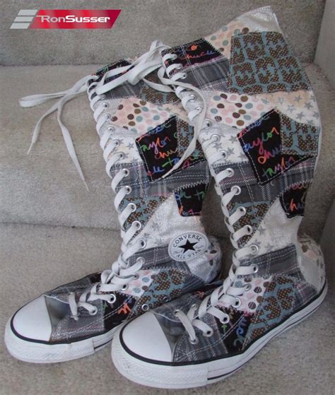 Converse All Star Chuck Taylor Knee High Patchwork Sneakers Boys 6