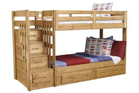 To help you get started below are the top 10 best bunk beds with storage we have picked. Ponderosa Twin Stair Storage Bunk Bed at Gardner-White