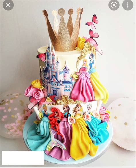 Disney Princess Birthday Cake 2 Tiers Cake Paos Cakes